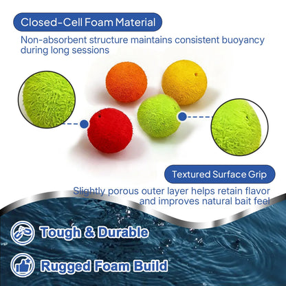 9KM 30pcs Carp Fishing Bait Foam Pop Up Soft Pellets Boilies Eggs/Floating Ball Beads Feeder Artificial Carp Baits 8-14mm