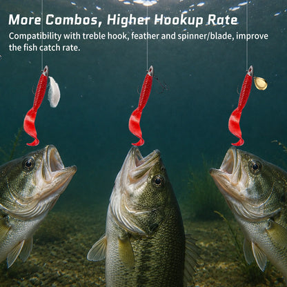 9KM Swimbati Jig Head Hook 5pcs Inshore Offshore Saltwater Jig Heads for Fishing with 3D Red Eyes Hooks