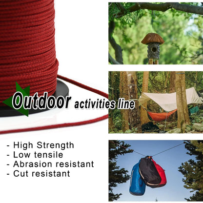 150lb-1500lb Red Braided Kevlar Line