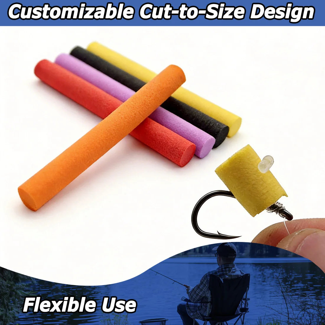 EVA Carp Fishing Foam 5pcs Float Designed for Fly Tackle 8mm Lightweight Portable Tackle Accessory