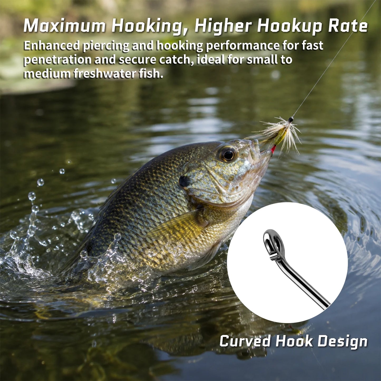Fly Fishing Hook 25-100pcs Fly Hook for Dry Wet Nymph Streamers Flies Curved Fishing Hook