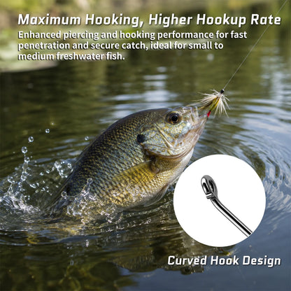 Fly Fishing Hook 25-100pcs Fly Hook for Dry Wet Nymph Streamers Flies Curved Fishing Hook
