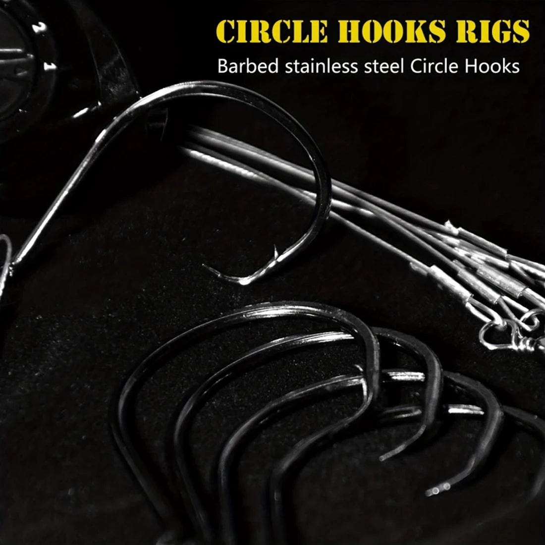 Fishing Rig Set Saltwater Rig - Circle Hook with Leader for Catfish