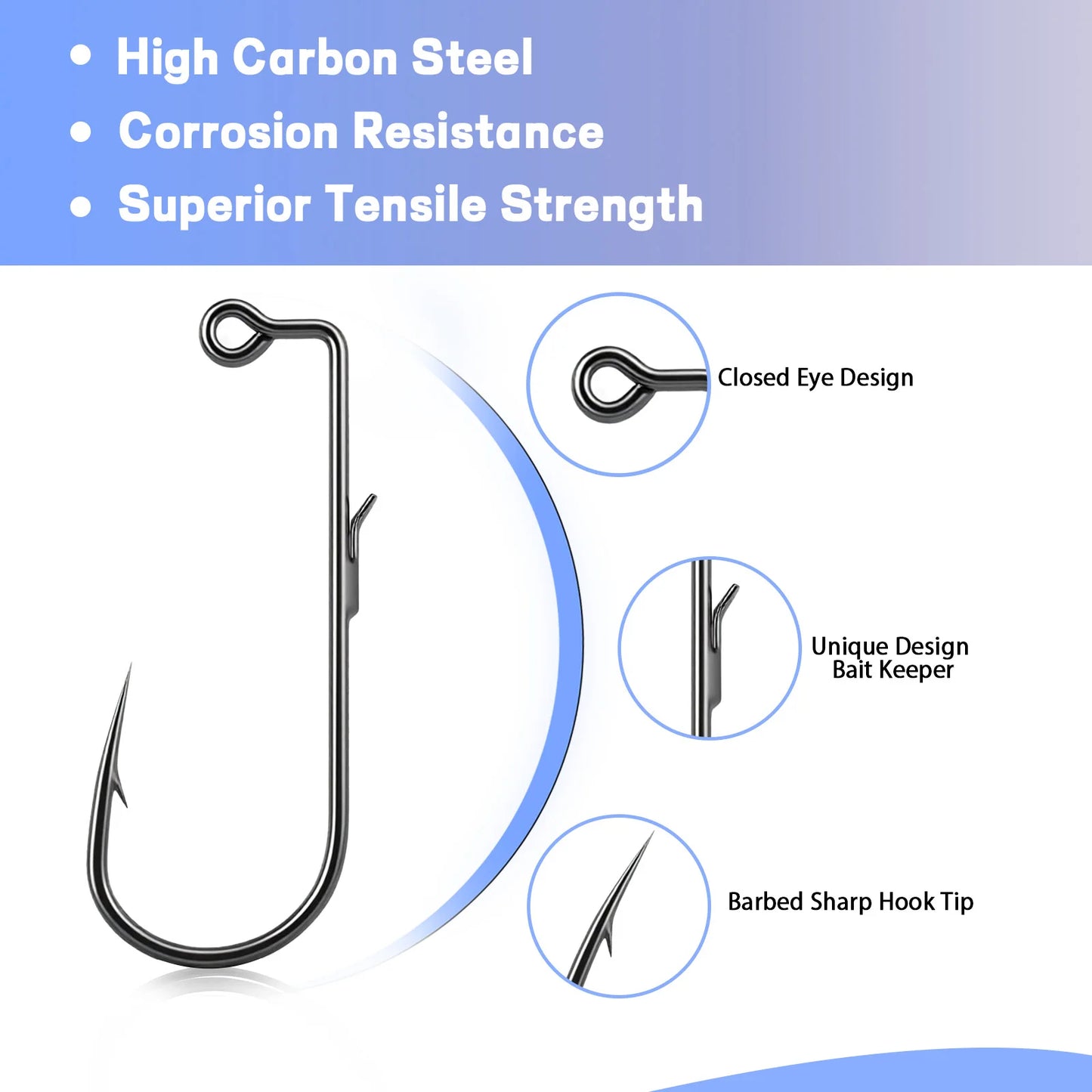 Jig Hooks 90° with Wire Keeper Saltwater