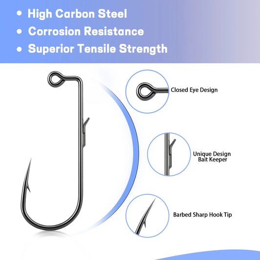 50-200pcs 90 Degree Jig Hooks