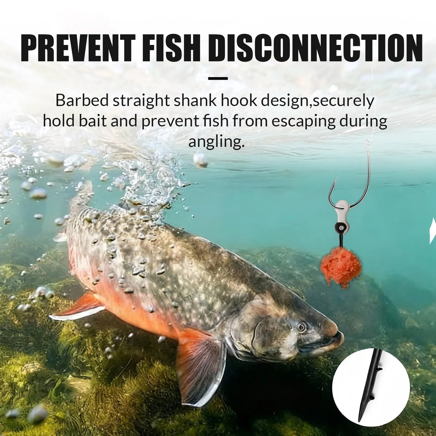 Barbed Silicone Bait Keeper 15-30pcs High Carbon Steel