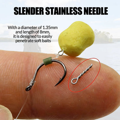 Fishing Boilie Pins 25pcs Stainless Steel Boilie Screw for Carp Fishing 8mm Coarse