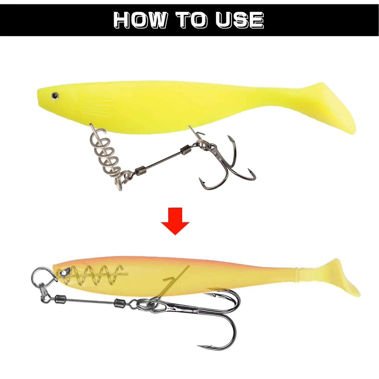 Fishing Treble Hook Rig Set 3pcs Stainless Steel Fishing Rig