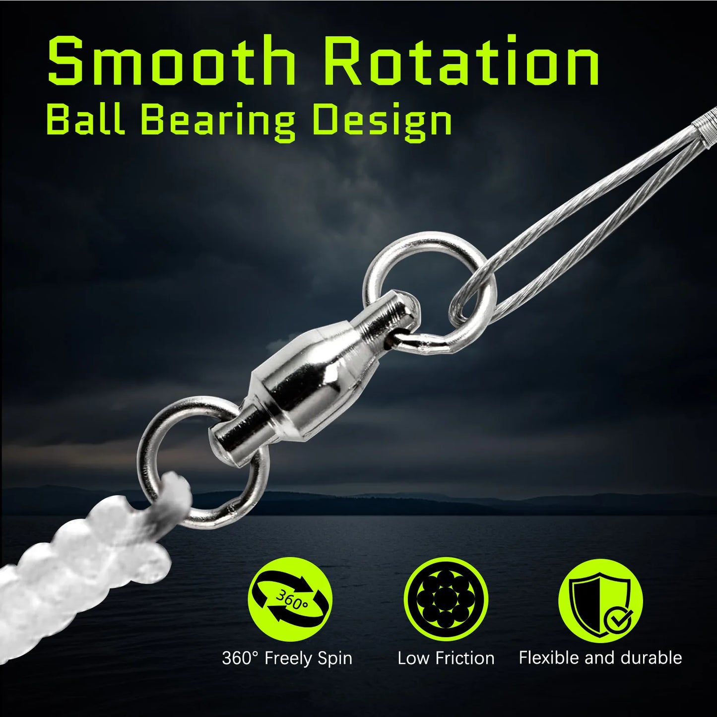 9KM Fishing Wire Leader 10-30pcs Stainless Heavy Duty Wire Leader