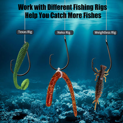 Inline Circle Hook 25-100pcs 3X Strong Sharp Barbed Fishing Hook