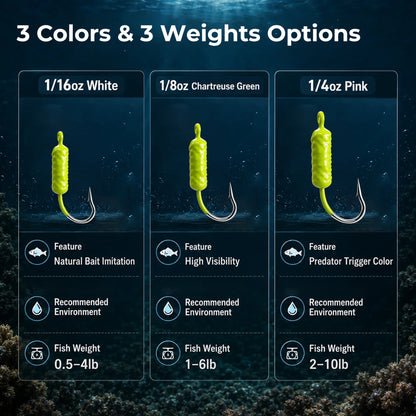 9KM Yellowtail Snapper Jigs Fishing 5-15pcs Saltwater Fishing Jigs with Single Hook