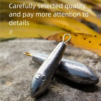 10g~200g Fishing Weights Sinkers Lead Saltwater, 5Pcs Bulk