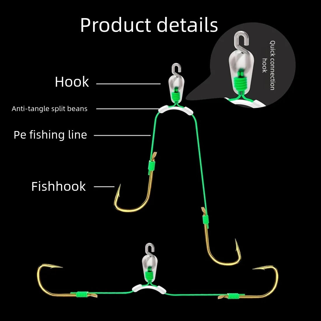 connecting a hook to a swivel for fishing 8cm 3 Way Swivels 5Pcs T-Turn Triple Fishing Swivel – 9km-dwlife