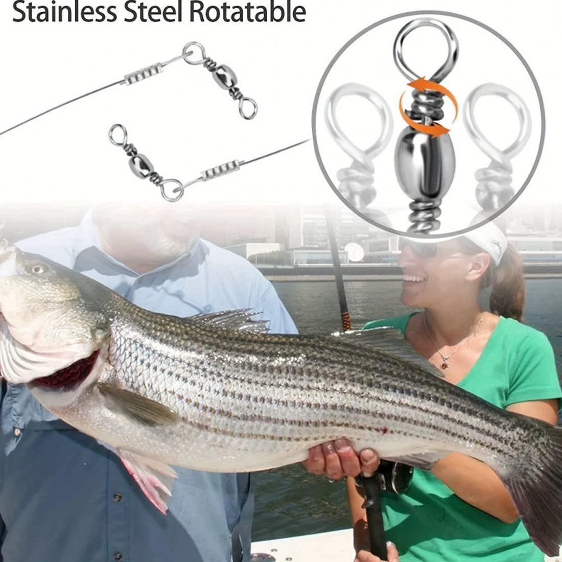 Fishing Rig Set Saltwater Rig - Circle Hook with Leader for Catfish