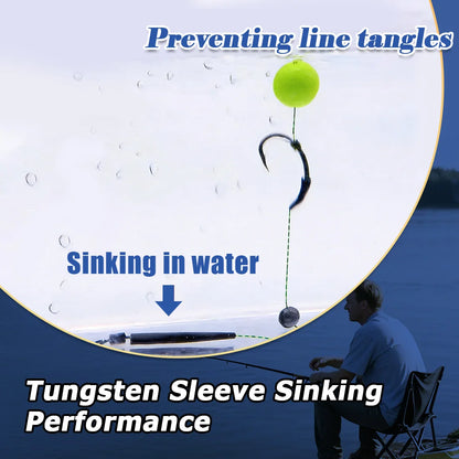 9KM Tungsten Rig Sleeve 10pcs Anti Tangle Sleeves Hair Rig Lead Weight Sinking Carp Accessories