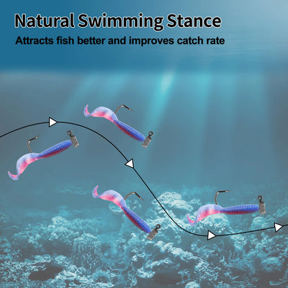 9KM Ned Rig Jig Head Hook 10-20pcs Mushroom Jig Hooks with Welded Wire Bait Keeper