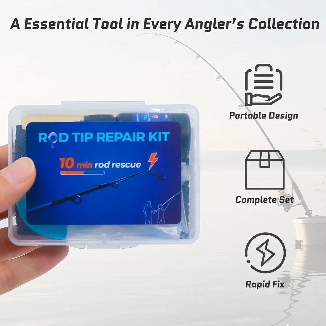 Rod Tip Fix 8Pcs Fishing Rod Tips Repair Kit Thicker Version โ 9km-dwlife