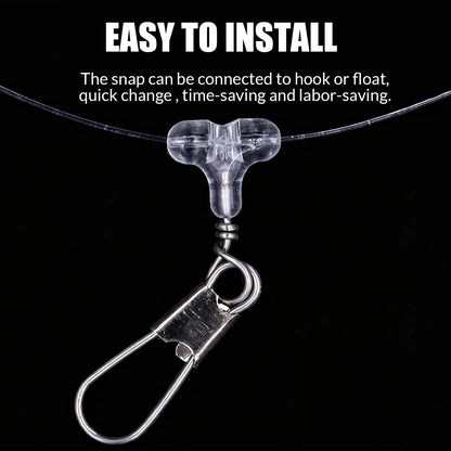 T Shape Fishing Cross Beads with Snap 15pcs