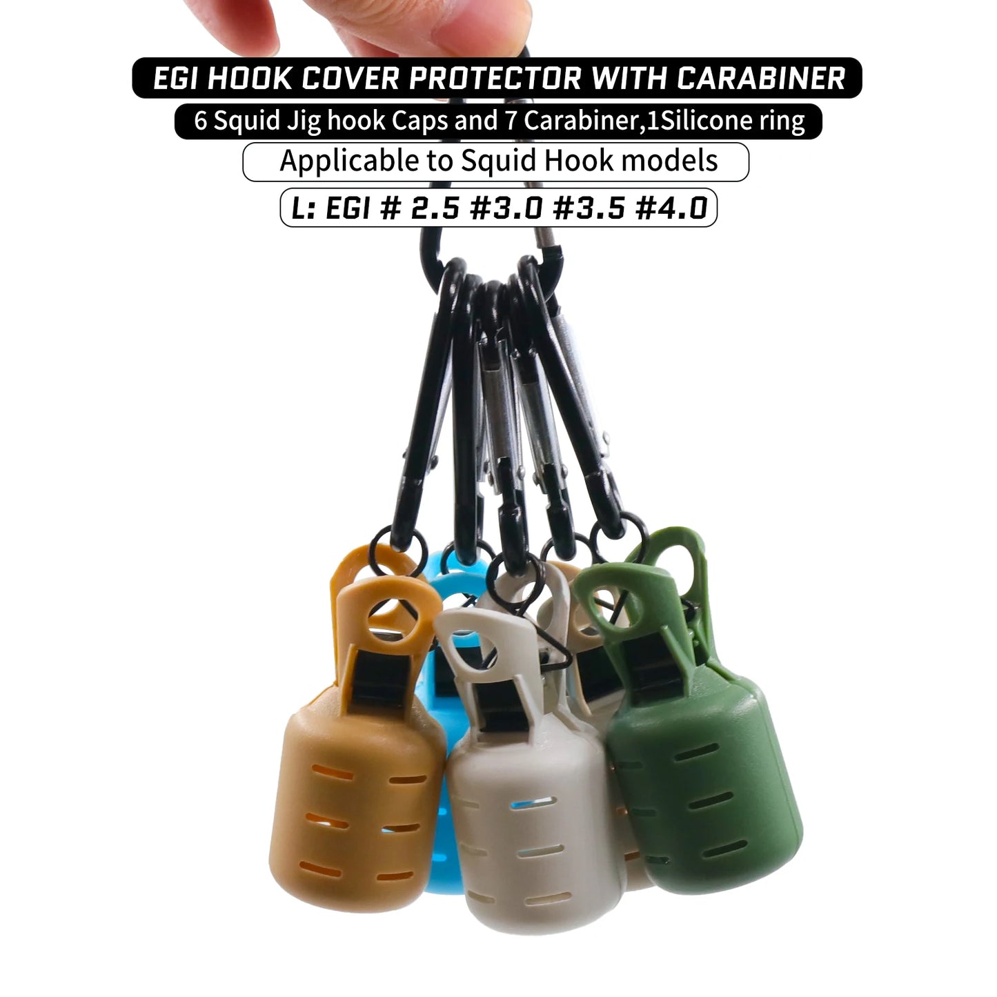 Squid Protector Kit 6pcs Webfoot Octopus Egi Hooks Cover