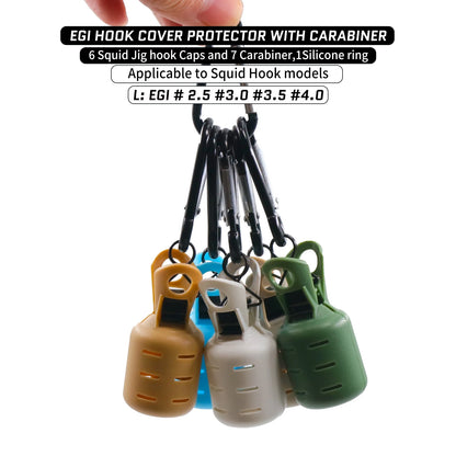 Squid Protector Kit 6pcs Webfoot Octopus Egi Hooks Cover