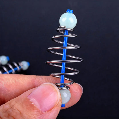 9KM Fishing Sliding Bait Cage Rig 15pcs with Luminous Beads