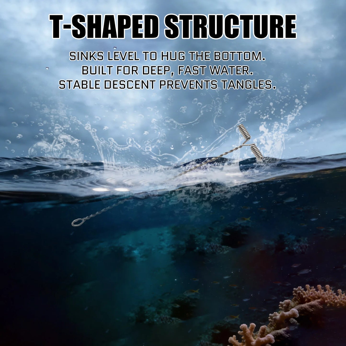 Fishing Balance Connector 50pcs T-Shape Fishing Wire Arm Anti-Tangle