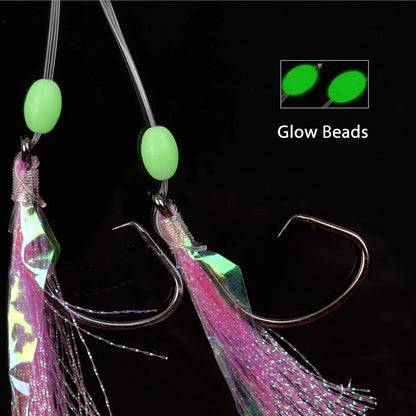 Fishing Bait Rig with Sharp Circle Hooks