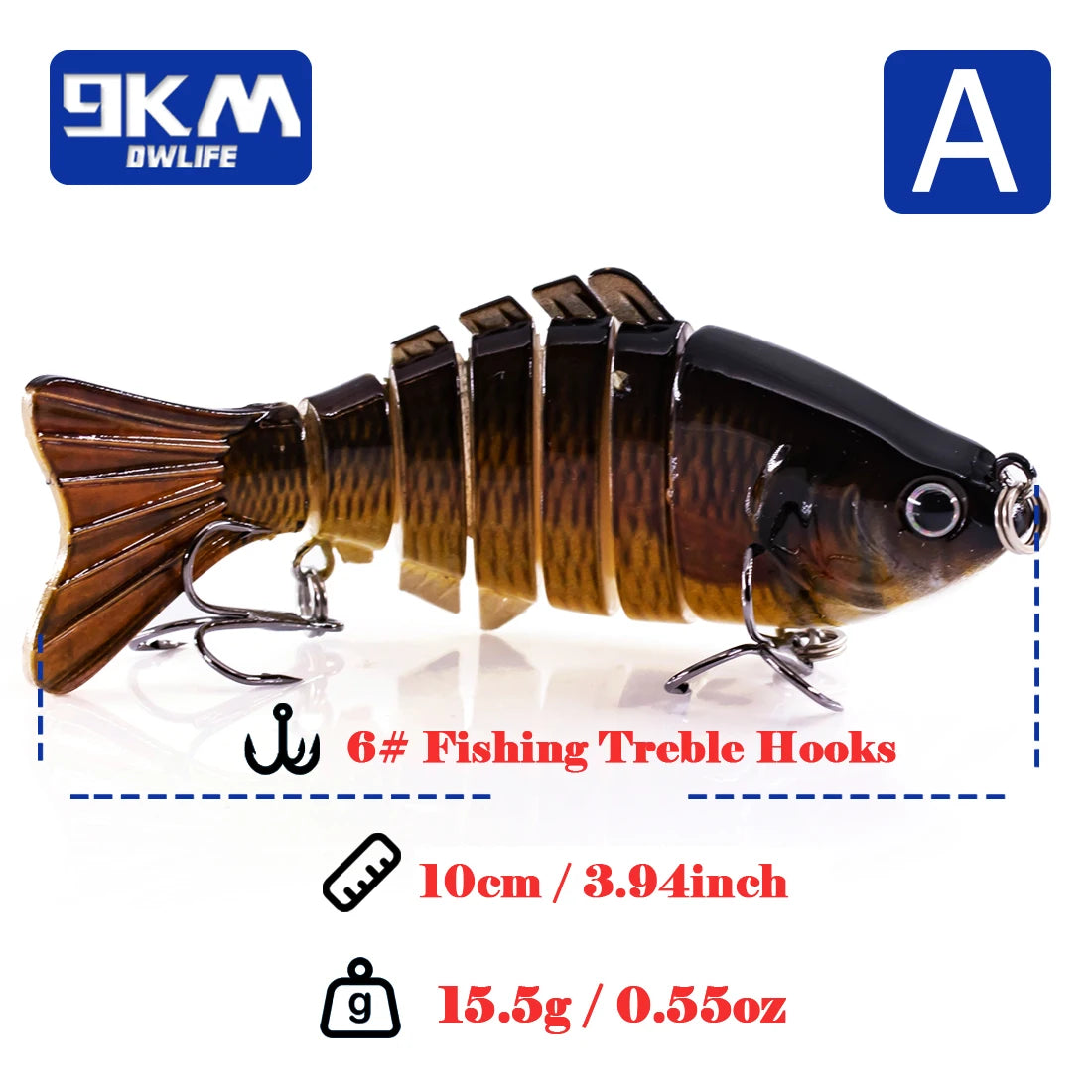 Fishing Lures for Bass Multi Jointed Lifelike Swimbait Hard Bait Fresh – 9km-dwlife