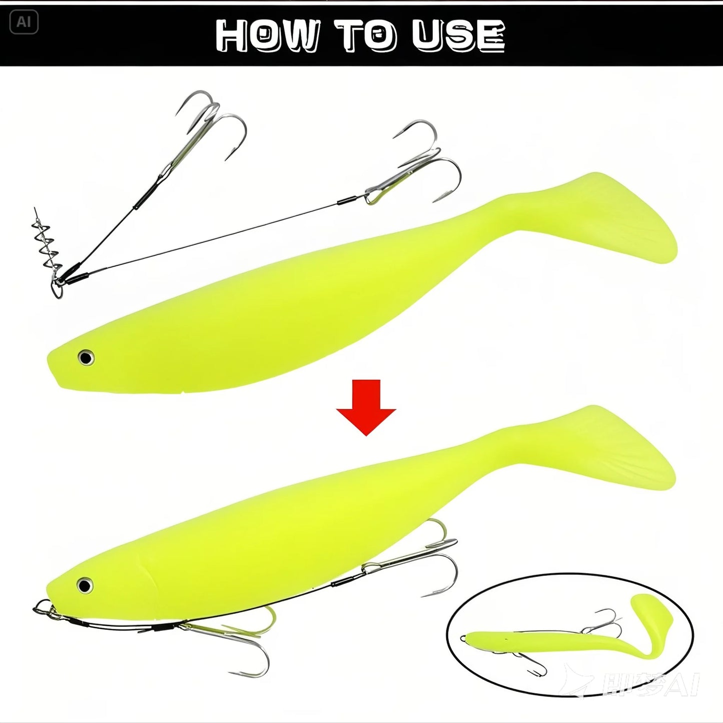 Stinger Rig Pike Stinger Hooks  with Treble Hook