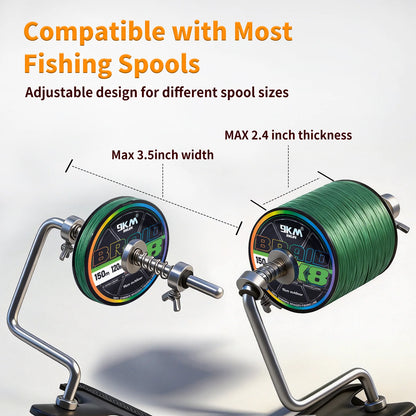 9KM Fishing Line Spooler Portable Fishing Line Winder Machine with Adjustable Tension Control No Line Twist Spooling Station