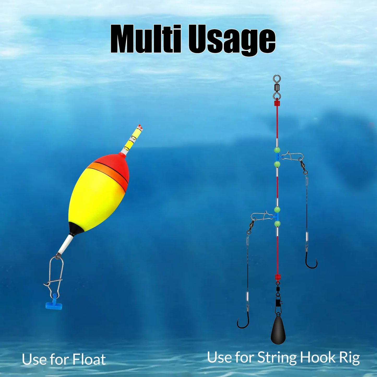 Fishing Sinker Sliders for Fishing Rig 25-100pcs Duo Lock Snap Heavy Duty Weight Sinker