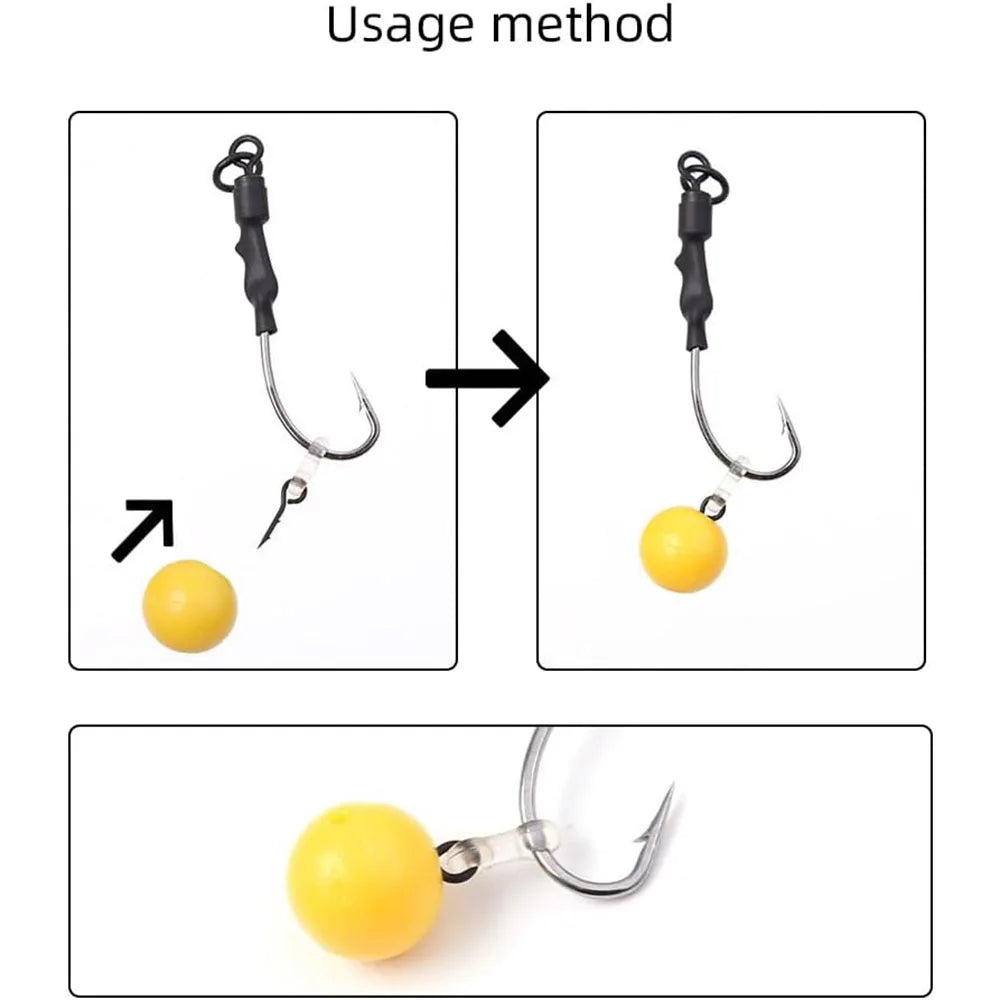 Barbed Silicone Bait Keeper 15-30pcs High Carbon Steel