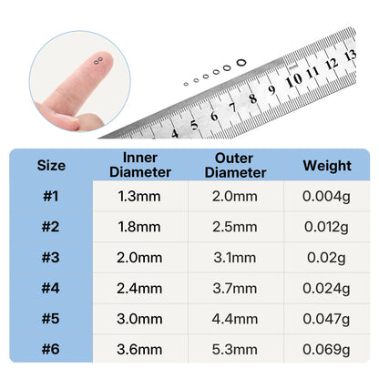 9KM 50-200pcs Carp Rig Rings Fishing Accessories Round Ring For Hair Chod Rig Pop up Bait Boilie Hook