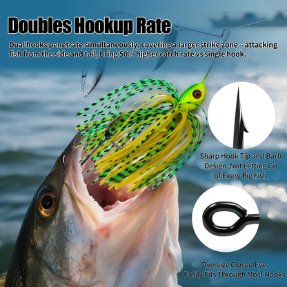 Fishing Trailer Hook 50-200pcs Fishing Hook for Short Strikes Pair with Spinnerbait Buzzbait Jig Head