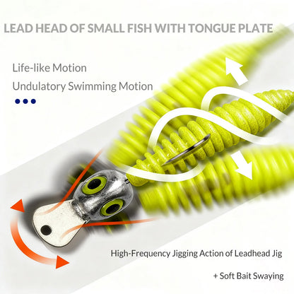 10pcs Shaky Head Jigs Hook with Front Tongue Plate 3.5-10g