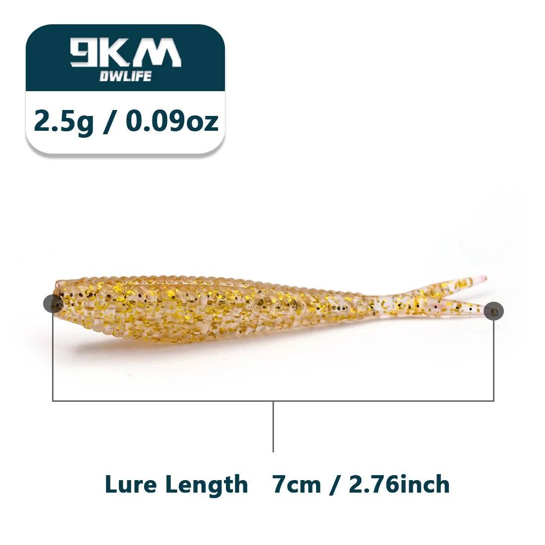 15Pcs Fishing Soft Lures Plastic Baits 7cm Lifelike Forked Paddle Tail –  9km-dwlife
