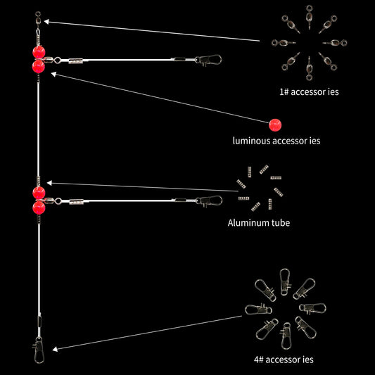Hook Connectors 3 Way Swivel Fishing Rig Set