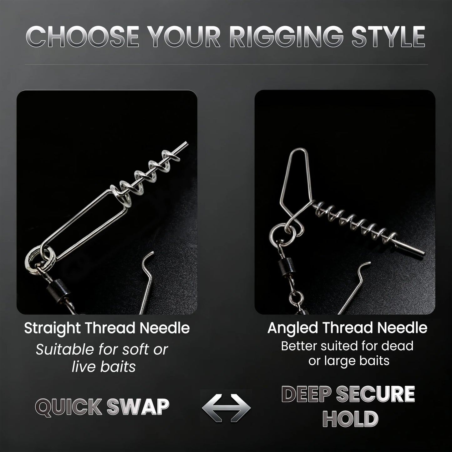 9KM Fishing Stinger Rig Treble Hook with Sinker Weight for Soft Bait Fishing Rig with Spring