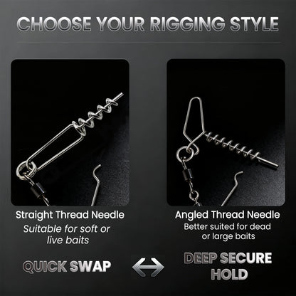 9KM Fishing Stinger Rig Treble Hook with Sinker Weight for Soft Bait Fishing Rig with Spring