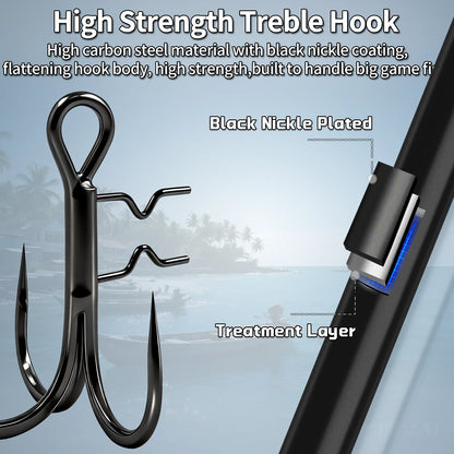 Fishing Treble Hook with Baitholder Spike For Soft Swimbait 5pcs Soft Lure Replacement Hook