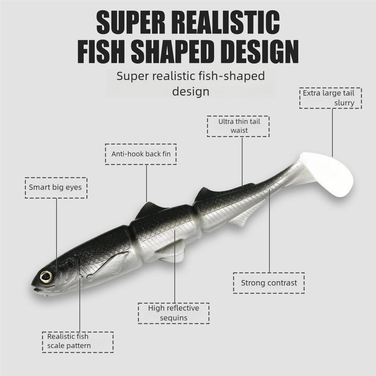 Fishing Lures Saltwater Soft Plastics Trout Jig Swimbaits Walking Bait Silicone