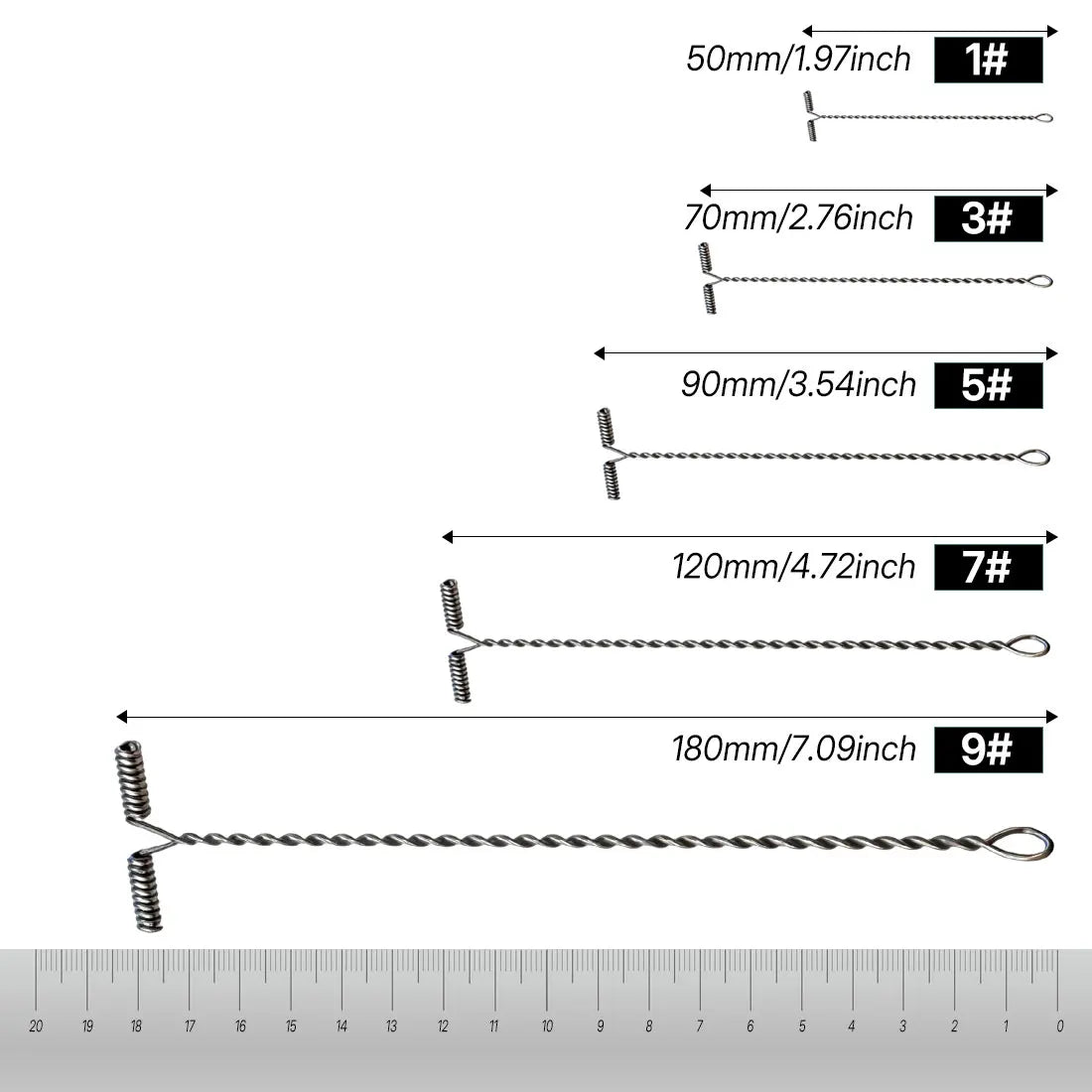 Fishing Balance Connector 50pcs T-Shape Fishing Wire Arm Anti-Tangle
