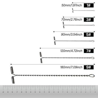 Fishing Balance Connector 50pcs T-Shape Fishing Wire Arm Anti-Tangle