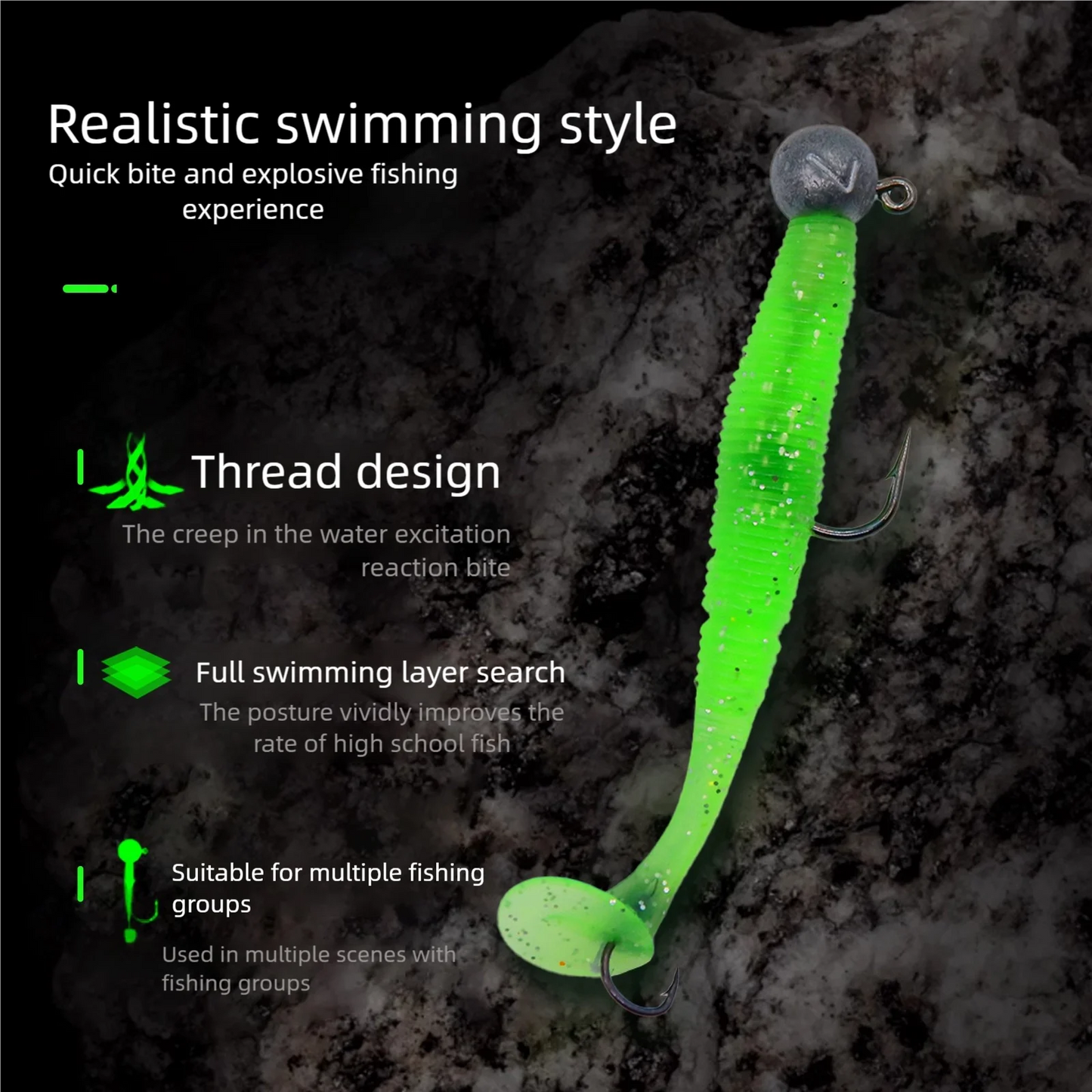 Softbait Lure with Jig Head 