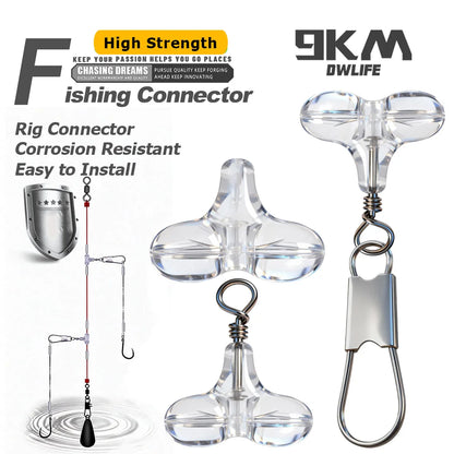 T Shape Fishing Cross Beads with Snap 15pcs