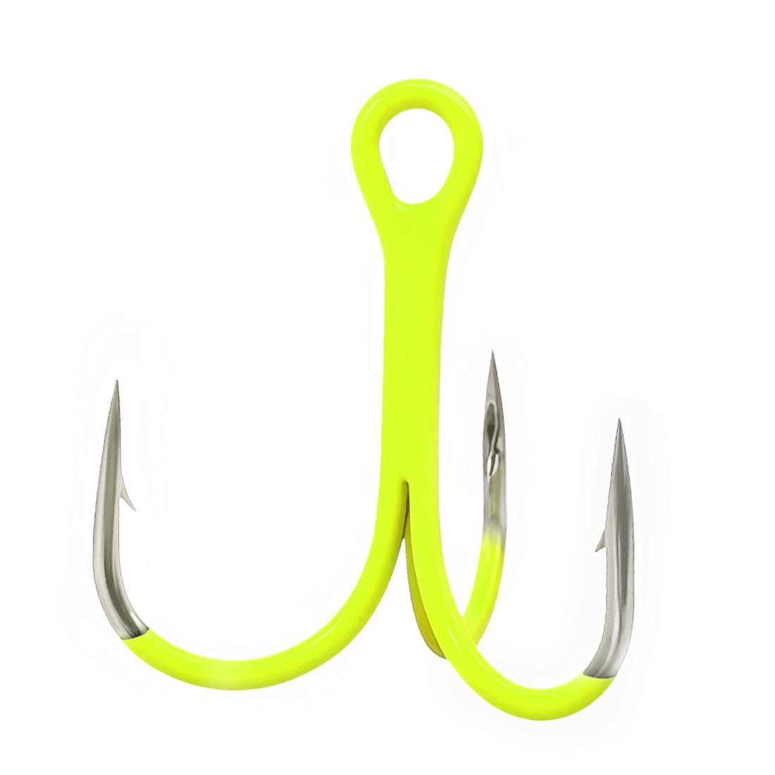 Triple Hook Treble Hooks 2X Strong  Fluorescent Green Ultra Violet (UV)
