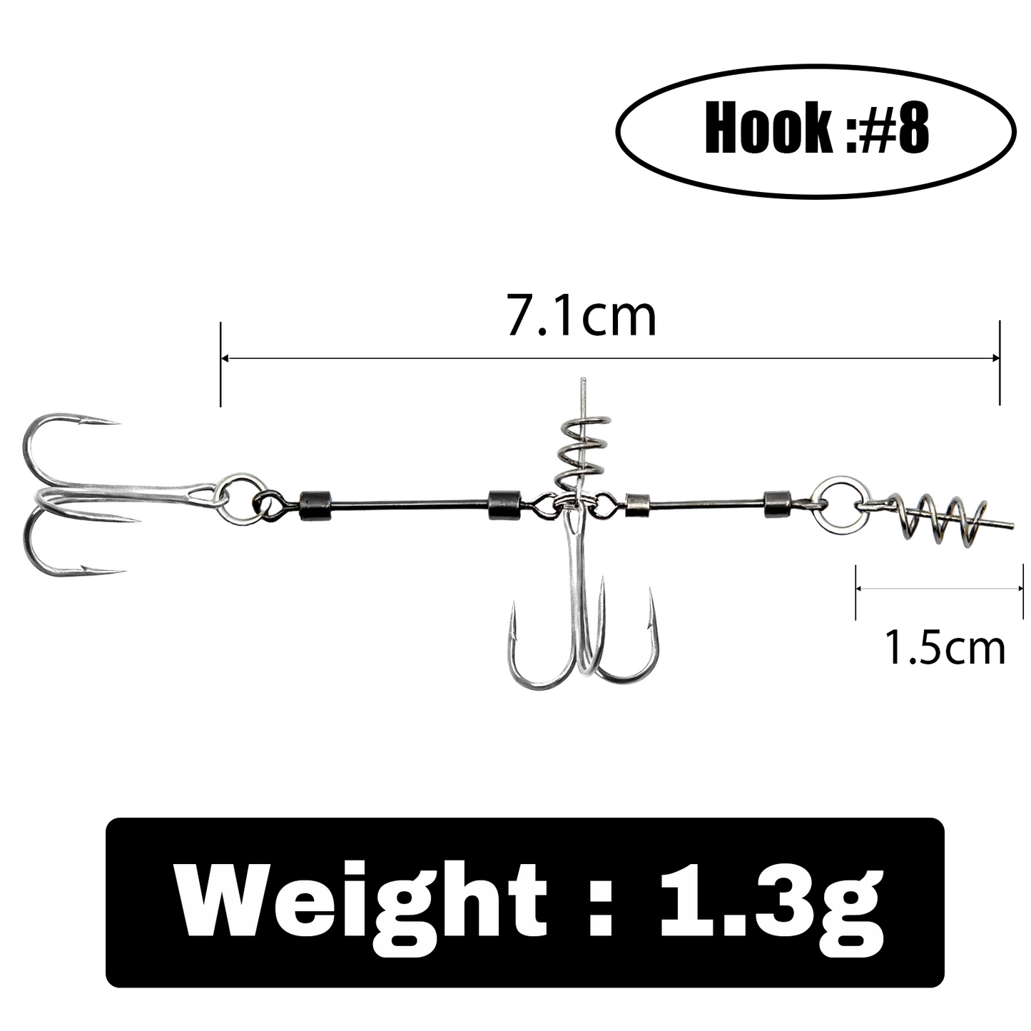 9KM Fishing Stinger Rig for Softbait Pike 1pcs