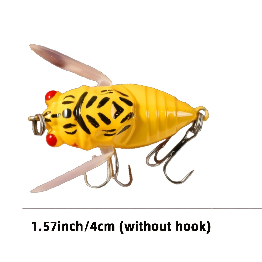 1pcs Cicada Fishing Catcher Fishing Tackle Realistic Cicada Shaped Fake Catching Reusable Swim Baits for Lake Pond