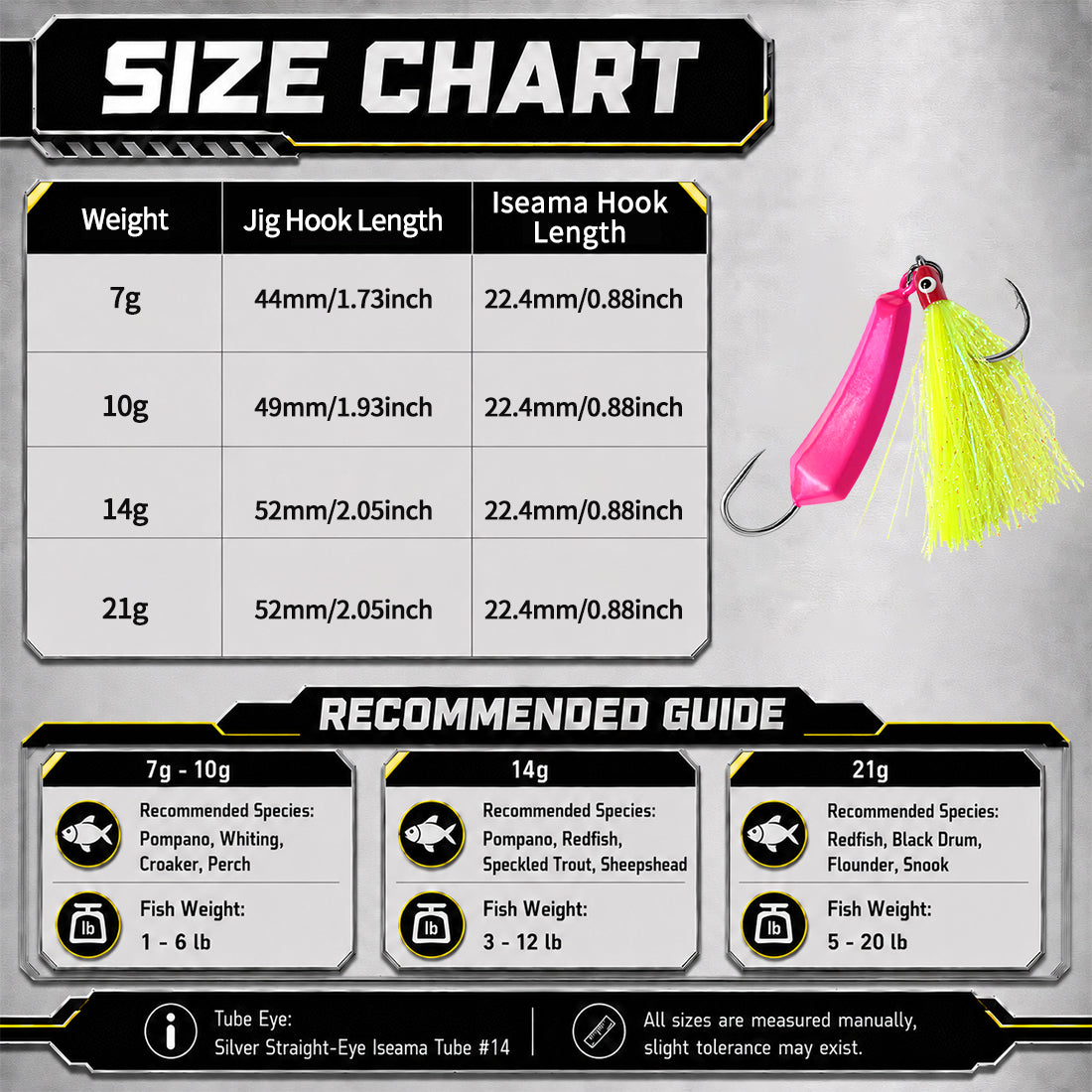 Pompano Jig with Teaser Hooks 5pcs Surf Fishing Jig Heads Saltwater Stand-Up Banana Shape Swimbait Jigs