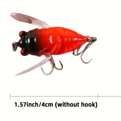 1pcs Cicada Fishing Catcher Fishing Tackle Realistic Cicada Shaped Fake Catching Reusable Swim Baits for Lake Pond